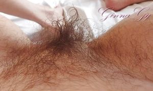 you 've never seen such a hairy lady , a skinny MILF loves to pose for her fans and show her hairy slits , hot mom GinnaGg