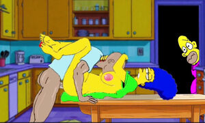 Married Housewife Gets Fucked on the Kitchen Table While Her Husband Stands Quietly Behind the Door and Watches
