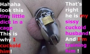 Femdom Latina Wife Strapon Fuck with BBC Dildo Her Sissy Cuckold Husband chastity Part. 3 full verson