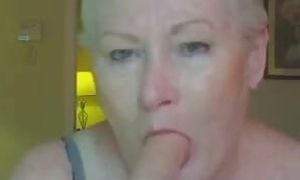 Dildo Gagging Granny Takes It Deeper And Deeper