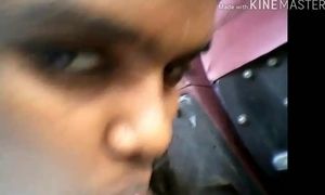 Big ebony rump indian mother fellating humungous fuckpole at public bus