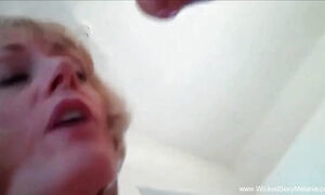 Blonde older slut is satisfying two lucky guys