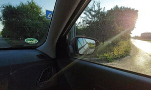Stepson drives his horny stepmother to the office and she teases him on the way to work