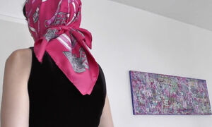 Beautiful Silk Headscarf Fashion Show Clip