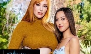 Lauren Phillips And Alexia Anders Spend Their Spring Break Home Milking Together