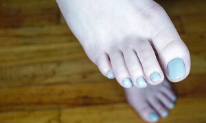 Worship My Pedicured Light Blue Toes and Feet