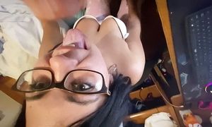 I cum on the face of the Spanish amateur webcamer Maya