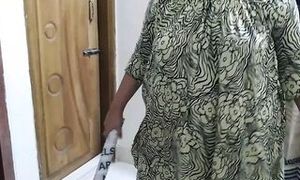 While impetuous guest room Pakistani motel maid a guest enticed by her massive donk & gigantic bra-stuffers then pounded her booty & spunk in