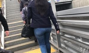 Beautiful cougar IN denim outstanding arse - PART 2