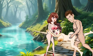 The shopkeeper two friends in the woods. Hindi Sex Story