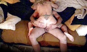 AMATEUR MATURE: BLONDE MILF WITH PERFECT BOOBS ANAL CREAMPIE 4of4