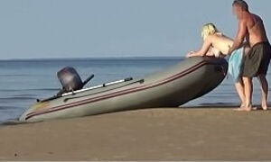 Mature bitch asked for the boatman'_s dick herself