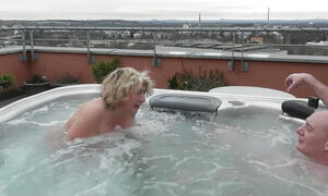 Outdoor Public Hot Tub Fucking