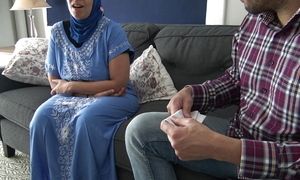 Muslim woman gives rimjob during job interview