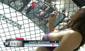 Stacy Adams Hops On The Winners Cock In The MMA Cage And Swallows His Cum