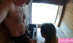 Amateur Kinky Adventurous Couple Sauna Sex Shoot