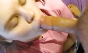 Sucking My Pussy Juice Off Of A Hot Sissy Cock Then Taking A Face Full Of Hot Squirt